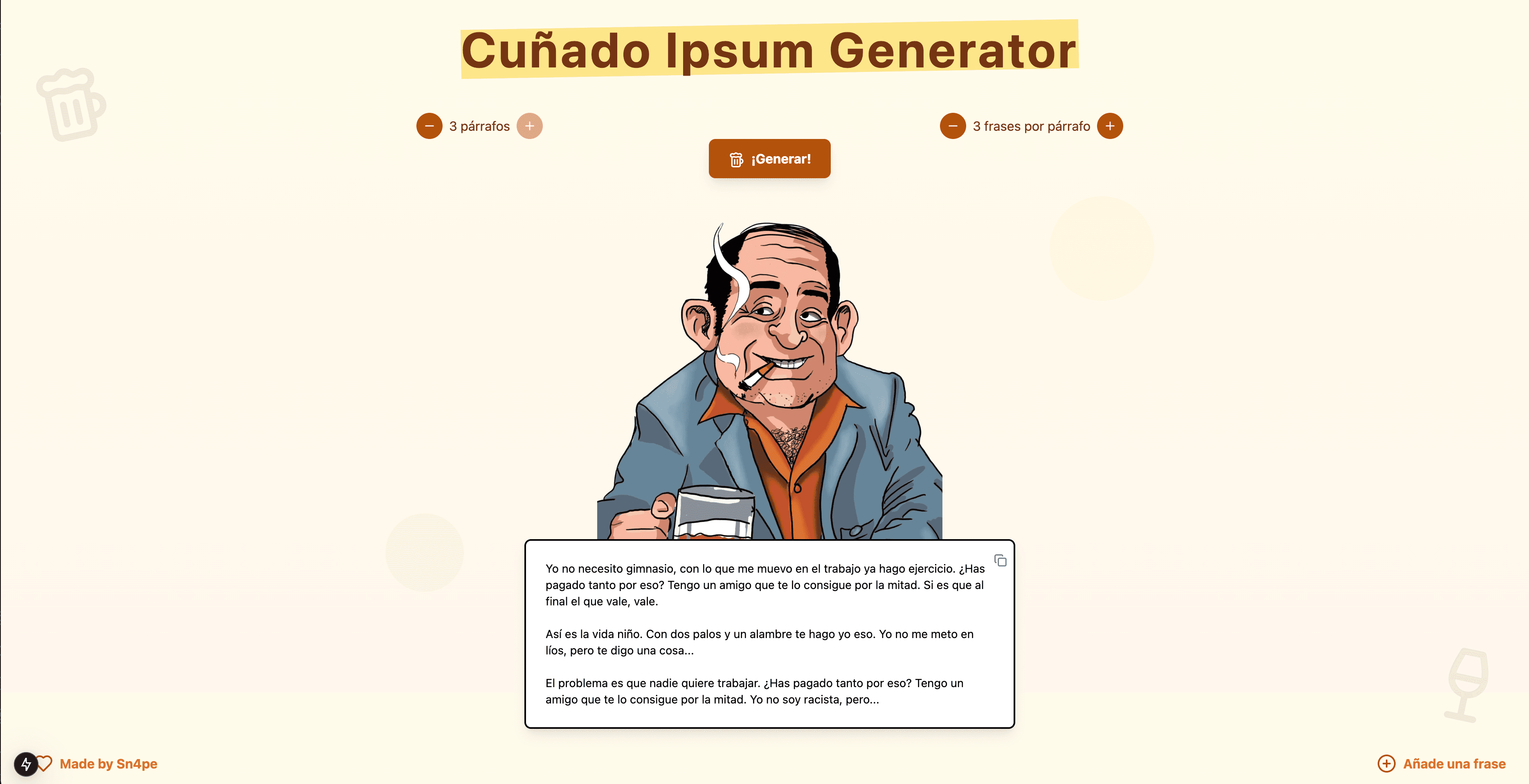 Cuñado Ipsum Generator
